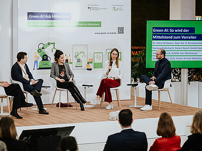 Podiumsdiskussion beim Green-AI Hub Forum 2025